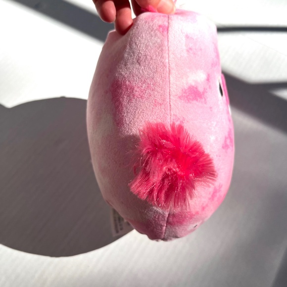 Squishmallows Cookie The Pink Flamingo Plush Flower Pillow Tie Dye Kellytoy 7" - Picture 9 of 9